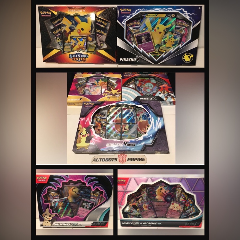 POKEMON PIKACHU V FATES MIMIKYU ALCREMIE EX ORBEETLE ALAKAZAM V MORPEKO V UNION